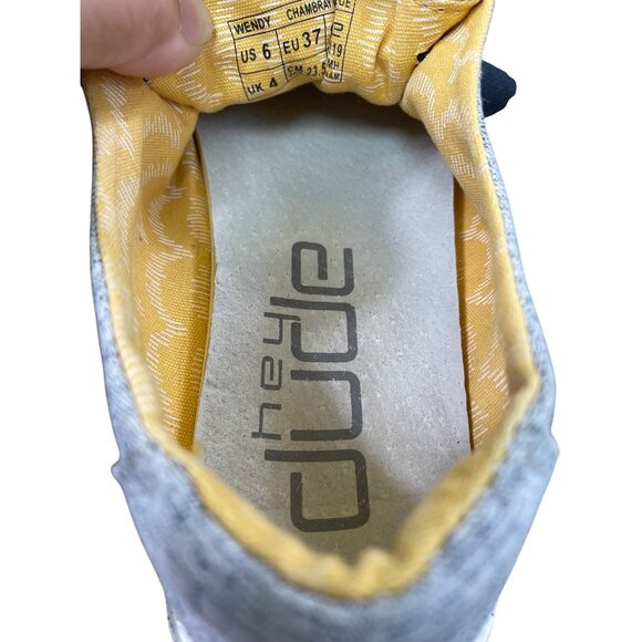 Hey Dude Wendy Womens Gray Slip-On Loafers Casual Shoes Size 6 SKU 8757 - Picture 8 of 16